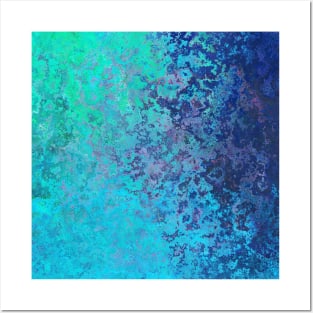 sky blue dark blue texture art Posters and Art